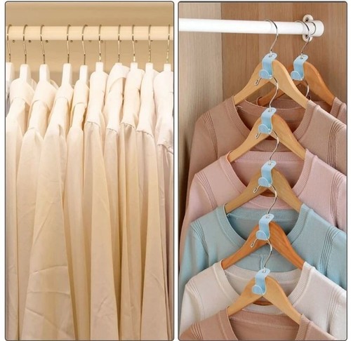 40 Pcs Clothes Hanger Connector Hooks Closet Hangers Organizer Space-saving Clip - Picture 10 of 11