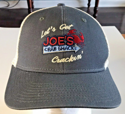 Joe's Crab Shack Baseball Hat Let's Get Crackin Restaurant Souvenir Mesh Trucker