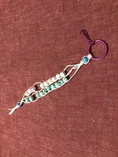 Sliding Row Counter for Knitting  Crochet, Glass Beads, Keychain Fob Style