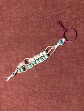 Sliding Row Counter for Knitting & Crochet, Glass Beads, Keychain Fob Style