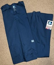 New Adar Blue Scrubs Universal Womens Mens Size Small Shirt and Pants NWT