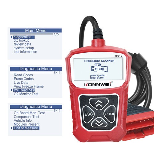 KW310 Skaner do samochodu OBD 2 Skaner samochodowy Narzędzie diagnostyczne Skaner samochodowy - Zdjęcie 5 z 17