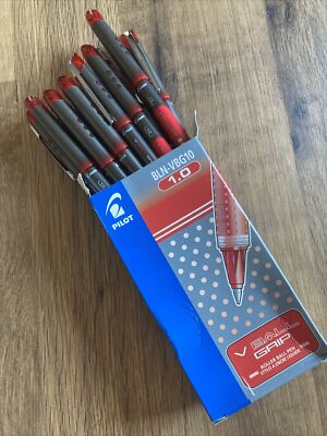 Pilot V-Ball GRIP 1,0 mm Reine Flüssige Tinte Tintenroller Rot, BLN-VBG10 (12 STIFTE)