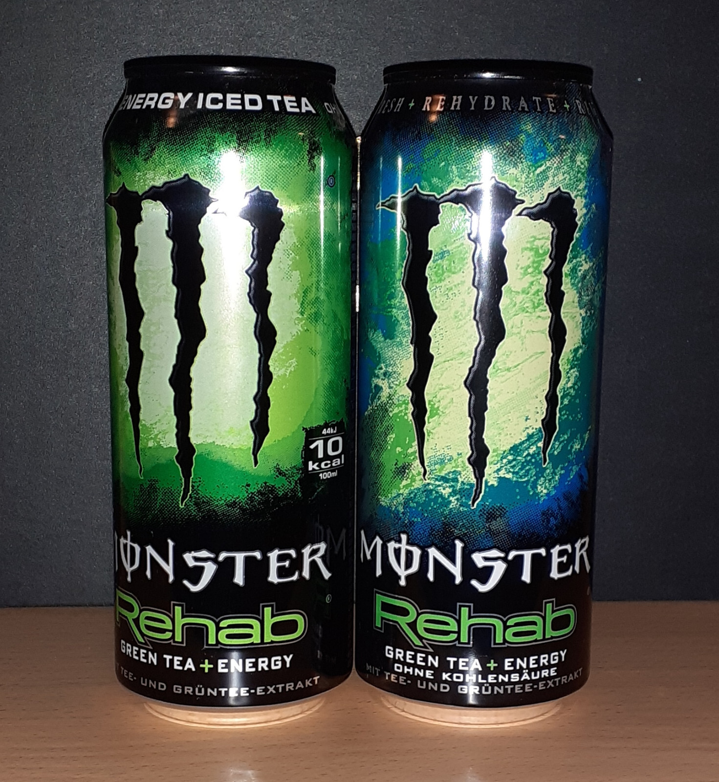 Monster Energy Drink Rehab té verde 500 ml GER vacío / vacío *SKU 0313 y 1115*