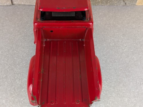 VINTAGE RED TONKA STEPSIDE PICK UP TRUCK PRESSED STEEL - Foto 12 di 15