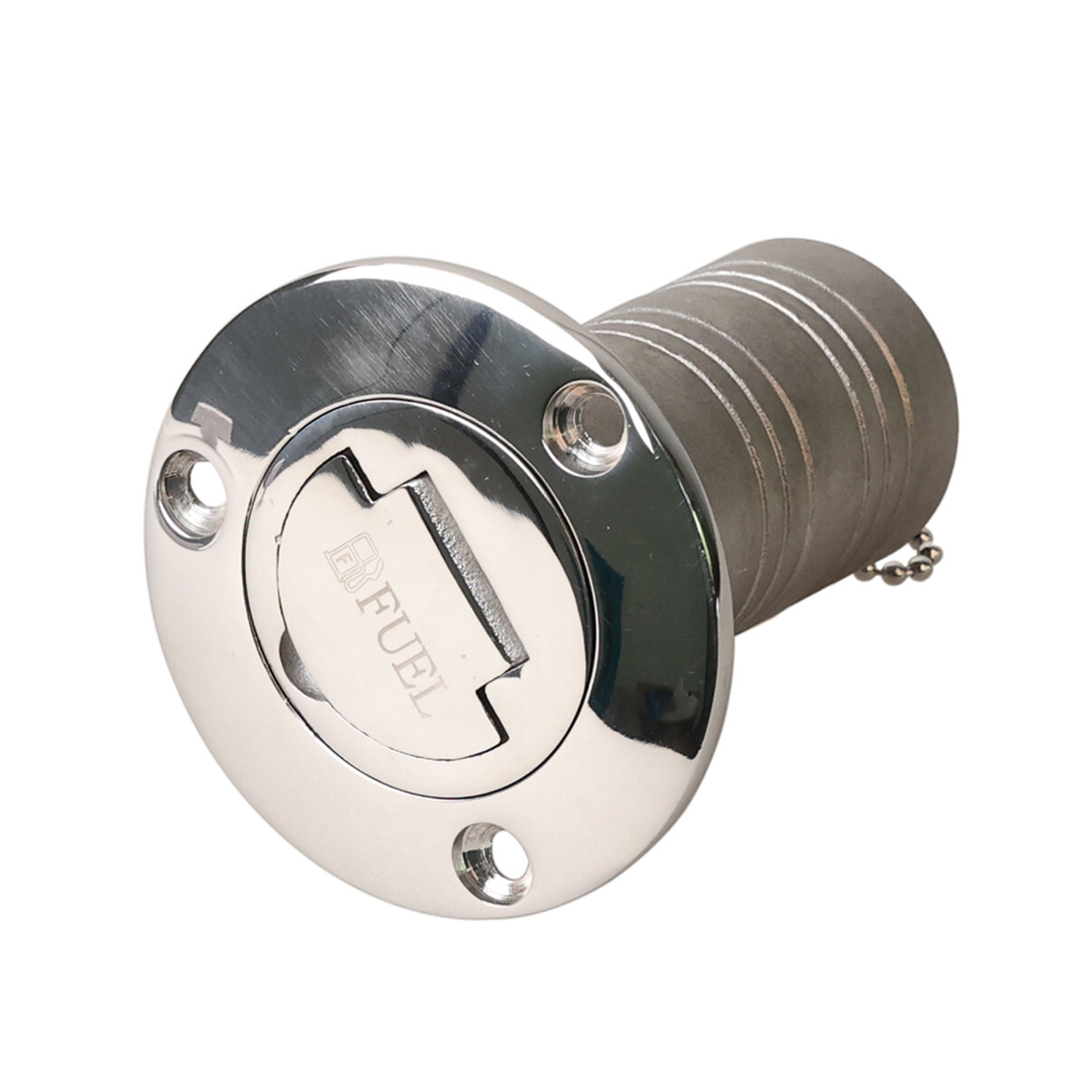 1.5" Boat Deck Fill Keyless 316 Stainless Steel Fuel Filler Flush Mount