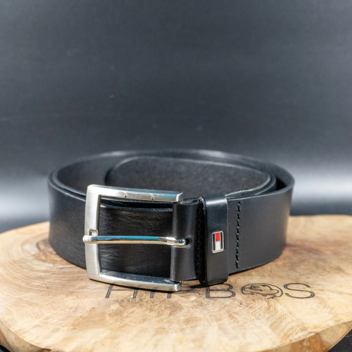 Tommy Hilfiger Mens Belt Leather Classic Jeans Belt Black Size 40
