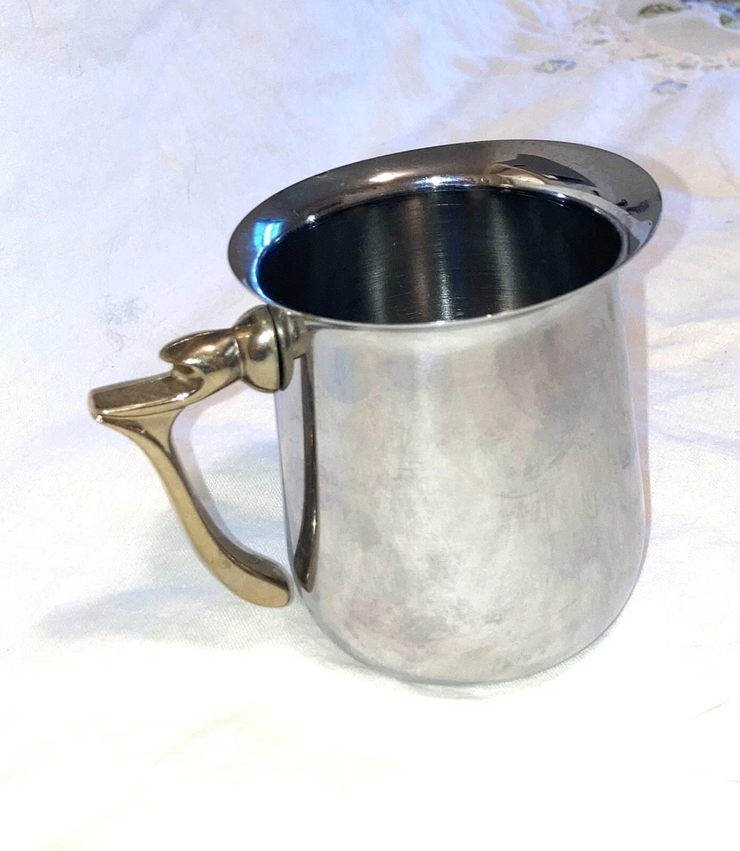 Kromex Coffee Creamer Pitcher circa 1955 with decorative handle Vintage - Image 4 of 4