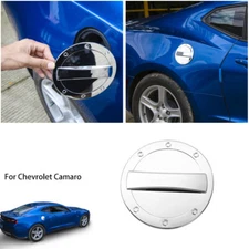 Chrome Exterior Fuel Tank Door Cover Gas Lid Cap For Chevrolet Camaro 2017-2023