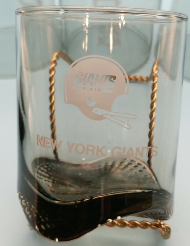 4er Set New York Giant's Smoked Gray Scallop National Football League Gläser - Bild 7 von 9