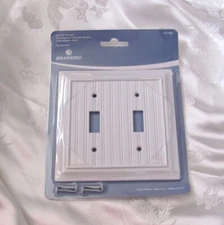 Brainerd Beadboard Pure White Double Switch Wall Plate 3974986 Lighting Hardware