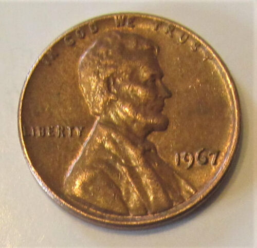 1967 P United States Lincoln Memorial Toned Copper Penny - combined shipping - Picture 1 of 2