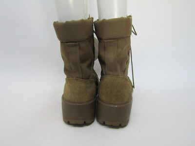Mens Size 5.5 W Tan Suede Laces Tatical Military Combat Boots US Army Boots Mens 5.5 W Coyote Brown Hot Weather Combat  main image 4