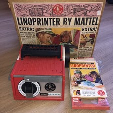 Vintage Mattel Lino Printer Printing Press Kids Toy With Box + Accessories 1964