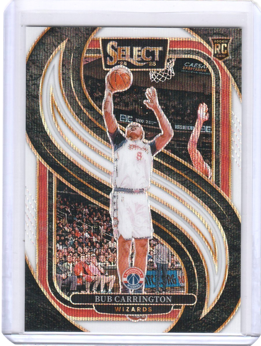 BUB CARRINGTON 2024-25 Panini Select Premier White Wave Prizm RC (27/99) #197