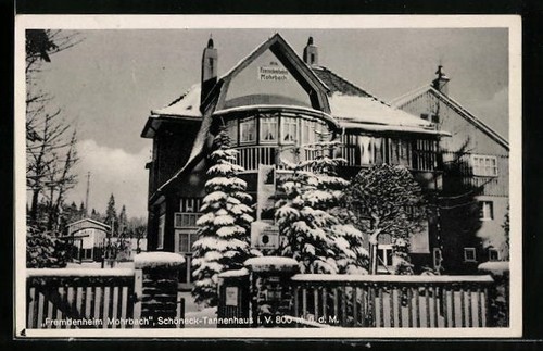 Schöneck-Tannenhaus i.V., Fremdenheim Mohrbach, Ansichtskarte 1944