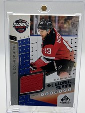 2025-26 SP Game Used #GSF1-1 Nico Hischier 2024 Global Series Devils Fabrics