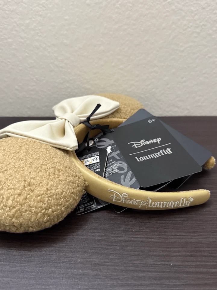 Loungefly Minnie Mouse Brown Sherpa Ears Headband - Image 3 of 4