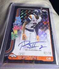 2025 topps chrome Patrick Surtain II  2/10 Auto Jersey Match Broncos Future Star