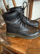 Dr. Martens Doc Martens Black Leather Lace-Up Zip Boots boys Size 5 / girls 6