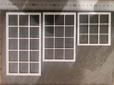 3x Window Frame Dolls House Miniature DIY Fixture & Fittings 1:12 Thin test fix