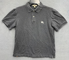Burberry Brit Men  s Short Sleeve Polo Shirt Gray Nova Check Small SP