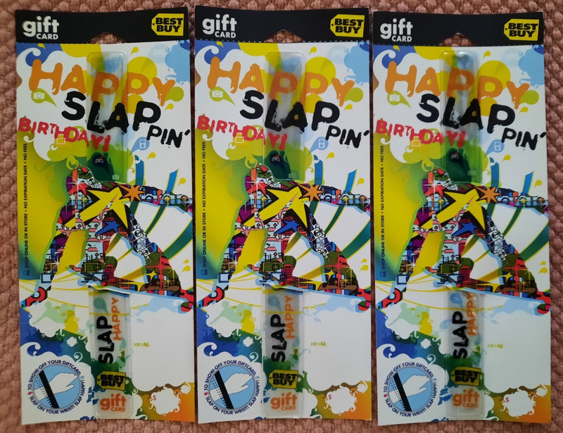 Lot of 3 - 2007 BEST BUY Gift Cards SLAP BRACELETS No Value Collectible Only