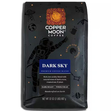 Copper Moon Dark Roast Whole Bean Coffee, Premium Dark Sky Blend, 32 Ounce