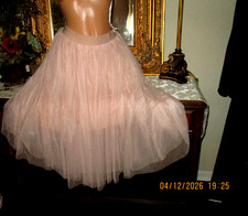 Esley Blush Pink Tulle Midi Skirt  Elastic Waist  Ballet Core NEW w/tags Med