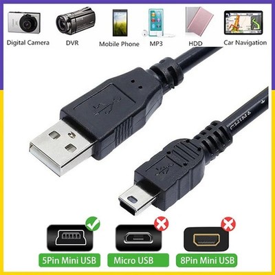 1x Mini USB Kabel 1m Schnell Ladekabel Datenkabel für Handy Kamera Mp3 Mp4