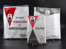 NOS VTG Springmaid Percale Double Flat Sheet, Fitted Sheet, 2 Pillowcases White