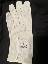 Titleist Men's Left Hand Leather Golf Glove White Size 1 Breathable