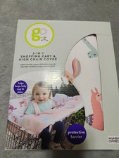 Go by Goldbug Shopping Cart and High Chair Cover Unicorn and Lllama-New In Box