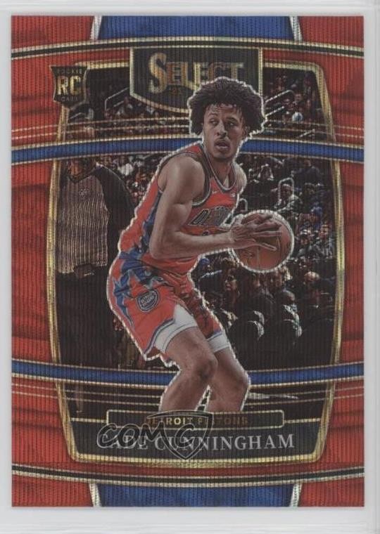 2021 Panini Select Concourse Red Wave Prizm Cade Cunningham #11 Rookie RC 07i7
