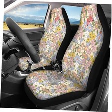Print Car Seat Covers for Women Front Seats Only,Waterproof Seats Cute Floral