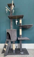 PawHut Cat Tree, Scratching Post, Climbing Tower with Ladder