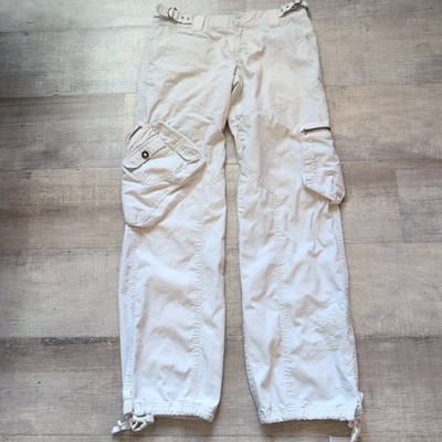 Volcom Stone Vintage Y2K White Womans Cargo Skater Pants Size 6 *Read