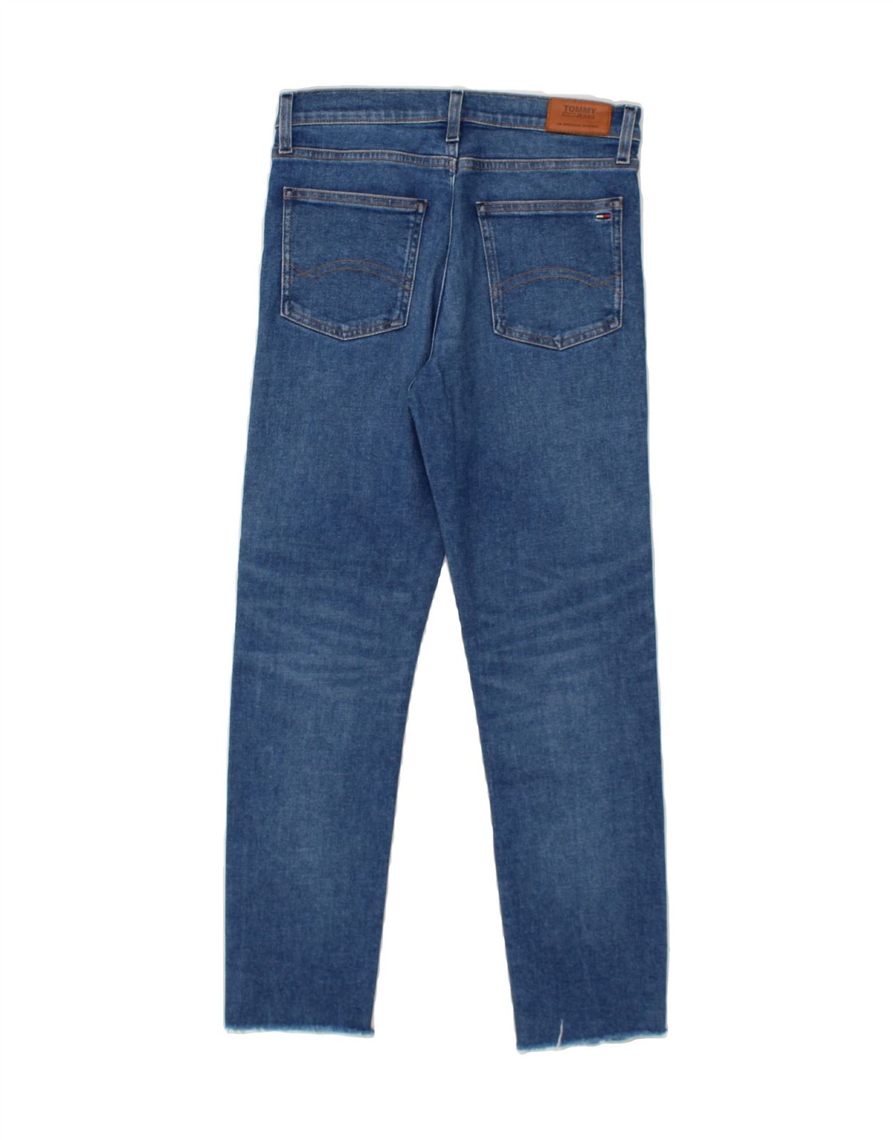 TOMMY HILFIGER Womens Slim High Rise Cropped Jeans W27 L27 Blue Cotton CD26 thumbnail 2