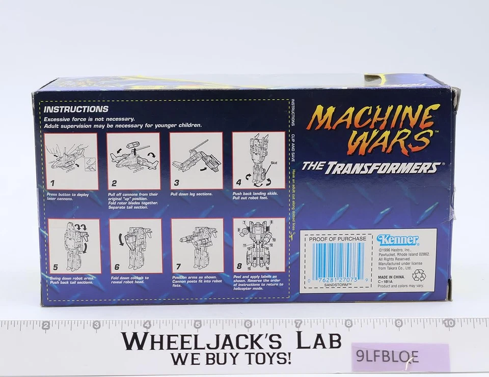Sandstorm 1996 Hasbro Machine Wars con caja e inserto COMPLETO Transformers Takara Foto 2 de 4