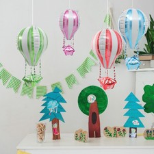4 Pcs Ensemble De Ballons Baudruche Décoration Décorations Montgolfières