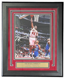 Michael Jordan HOF Signed Chicago Bulls 8x10 Framed Photo /500 AUTO UDA COA