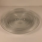 Anchor Hocking Manhattan Depression Glass Clear Cake Plate/ Platter