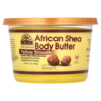 African Shea Body Butter, Yellow Smooth, 13 oz (368 g)