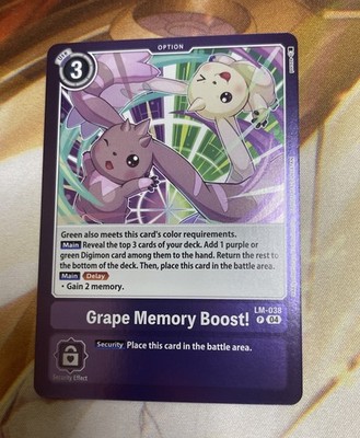 Digimon Card Game Grape Memory Boost! LM-038