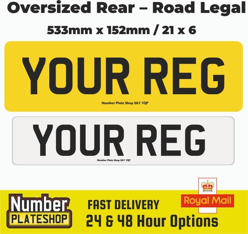 Large Rear Number Plate RANGE ROVER VOGUE/SPORT /DISCOVERY LARGE REAR STANDARD FRONT NUMBER ...