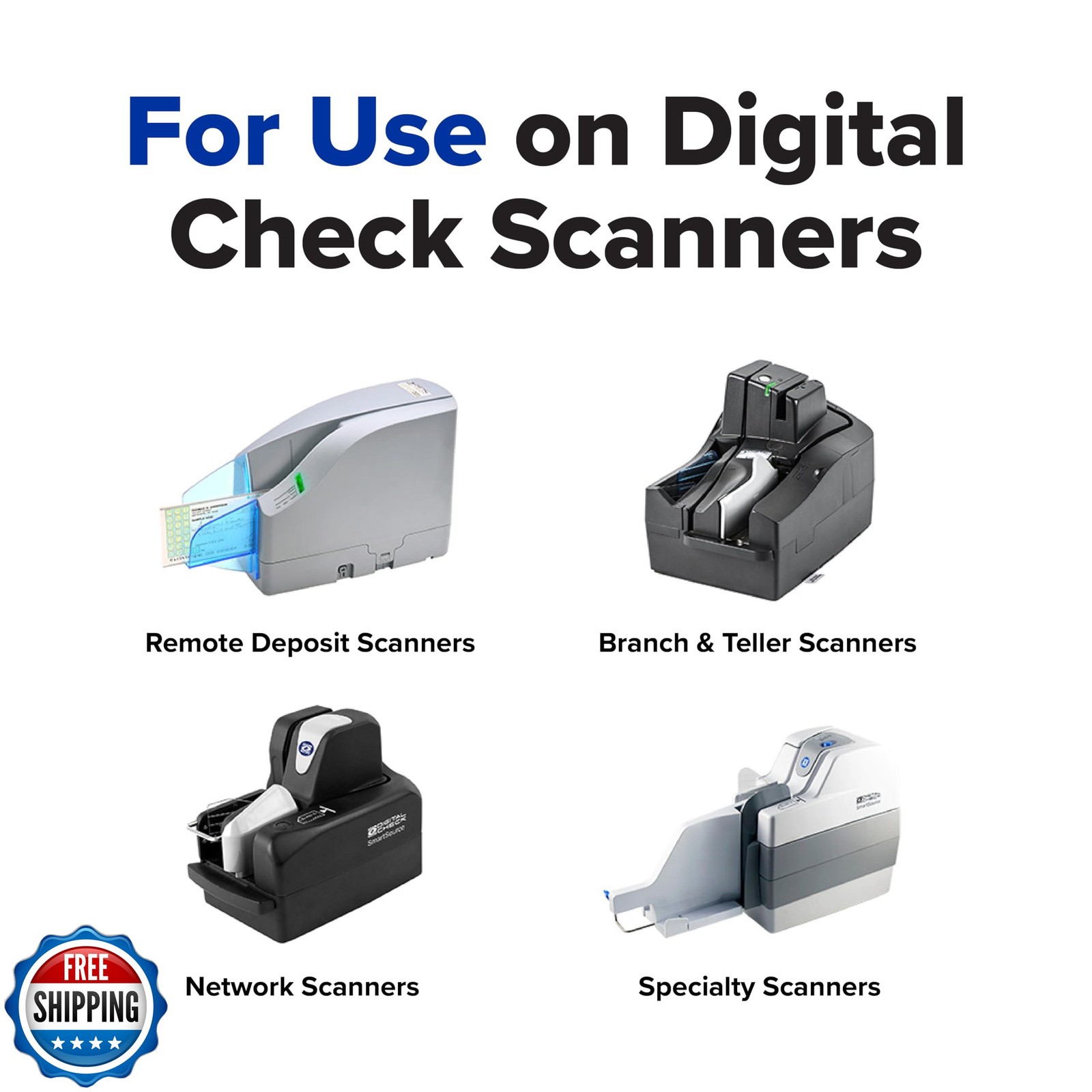 KICTeam - Waffletechnology® Cleaning Cards for Digital Check Scanners (15 Car