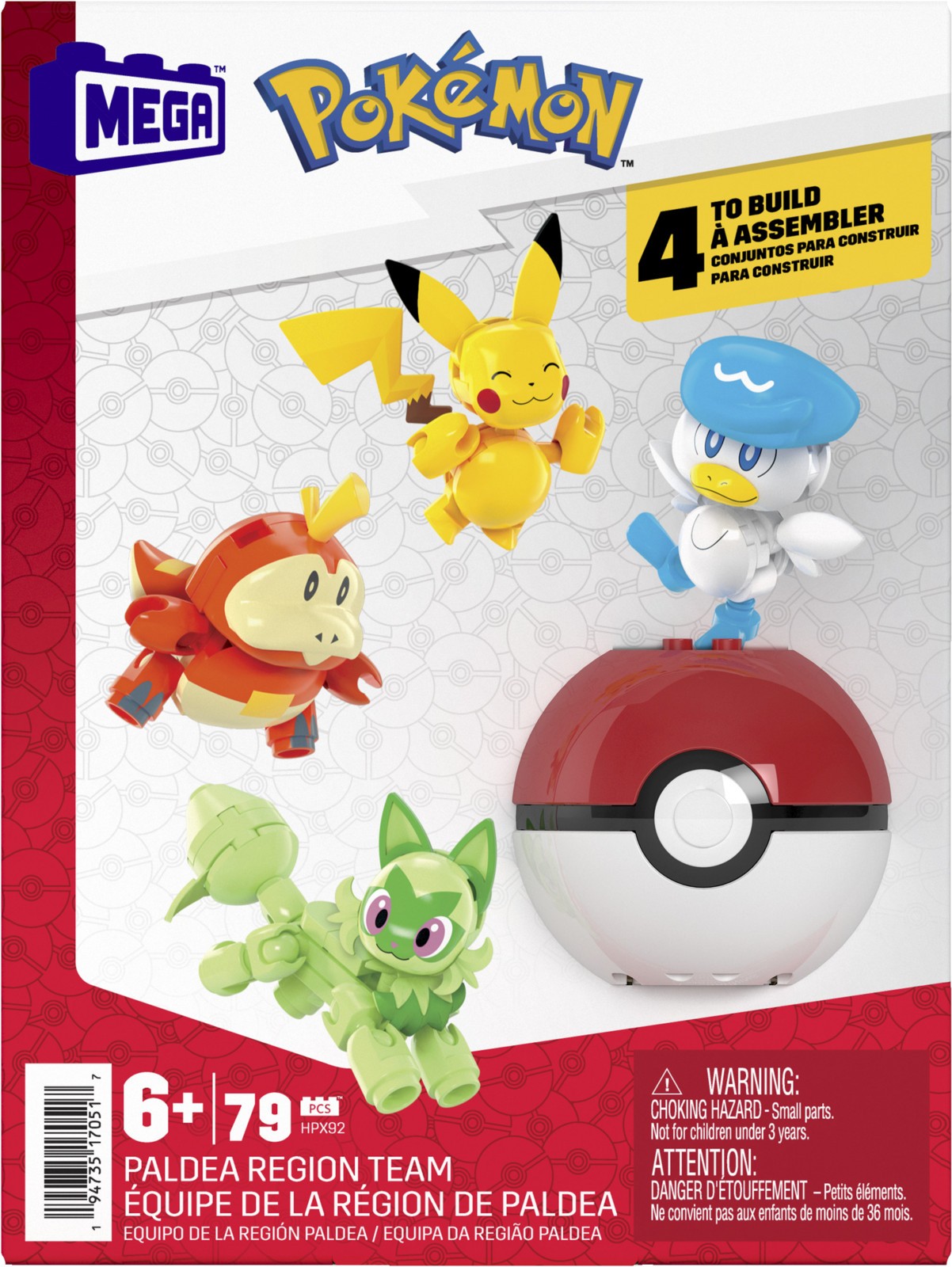 Команда региона Палдеа по покемонам MEGA HPX92 Bausatz Mehrfarbig 2890₽
