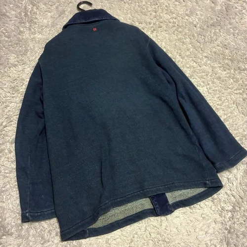 45R 45rpm Cotton Jacket Sweat Outerwear Indigo Dyed Blue Size-M Excellent image 7