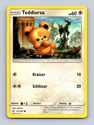 TCG Pokemon Karte Teddiursa CEC 171/236 DE kodama Cosmic Eclipse