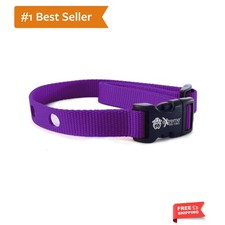 Versatile Replacement Collar Strap for All Breeds - 26 Inch Purple Nylon Strap